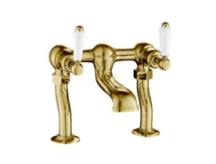 Just Taps Grosvenor Lever Deck Mounted Bath Filler Light Gold product image - Image 2