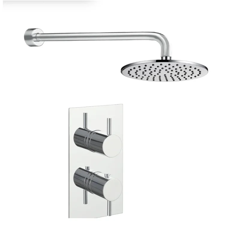 Just Taps Florence 1 Outlet Shower Valve, Overhead Shower 200mm, Round Shower Arm 300mm product image - Image 2