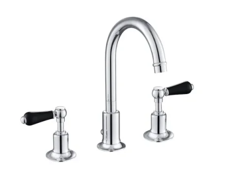 Just Taps Grosvenor Lever 3 Hole Deck B Mixer Swivel Spout Matt Black product image - Image 2