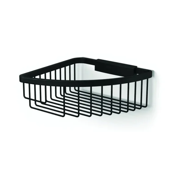 Hib Corner Shower Basket (black) - Traditional detail view - Image 1
