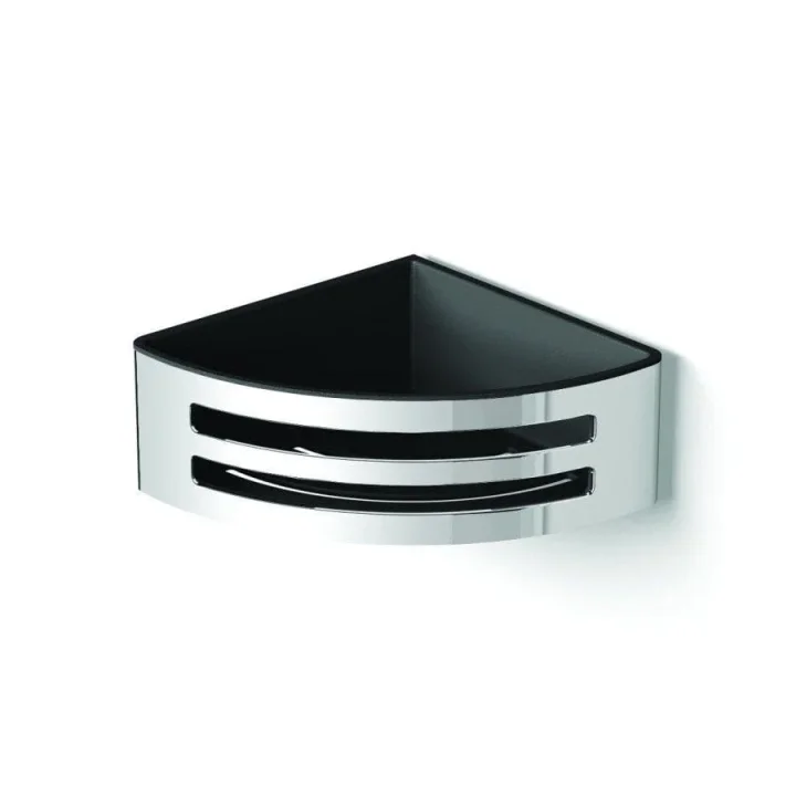 Hib Corner Shower Basket (chrome) - Removable Tray detail view - Image 1
