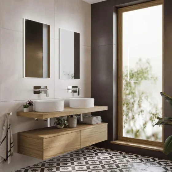 HIB - Blend Bathroom Units - Sherwood Oak detail view - Image 1