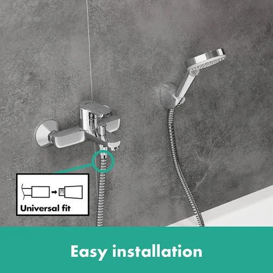 Hansgrohe Vernis Blend Exposed Bath Mixerchrome detail view - Image 2