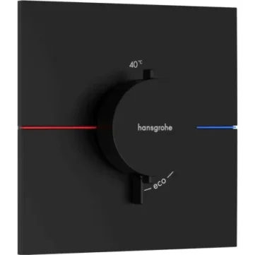 Hansgrohe Showerselect Com.e Therm.con.mb Matt Black detail view - Image 2
