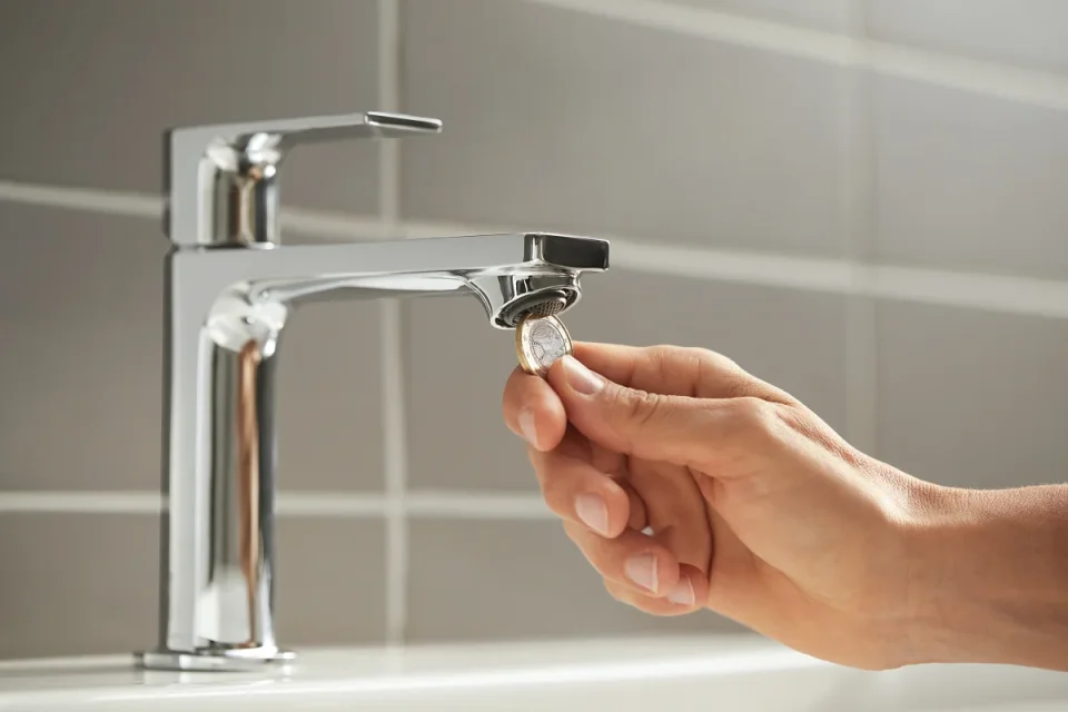 Hansgrohe Rebris E Bas.m.110 Cools.w/o W.chr Chrome detail view - Image 2