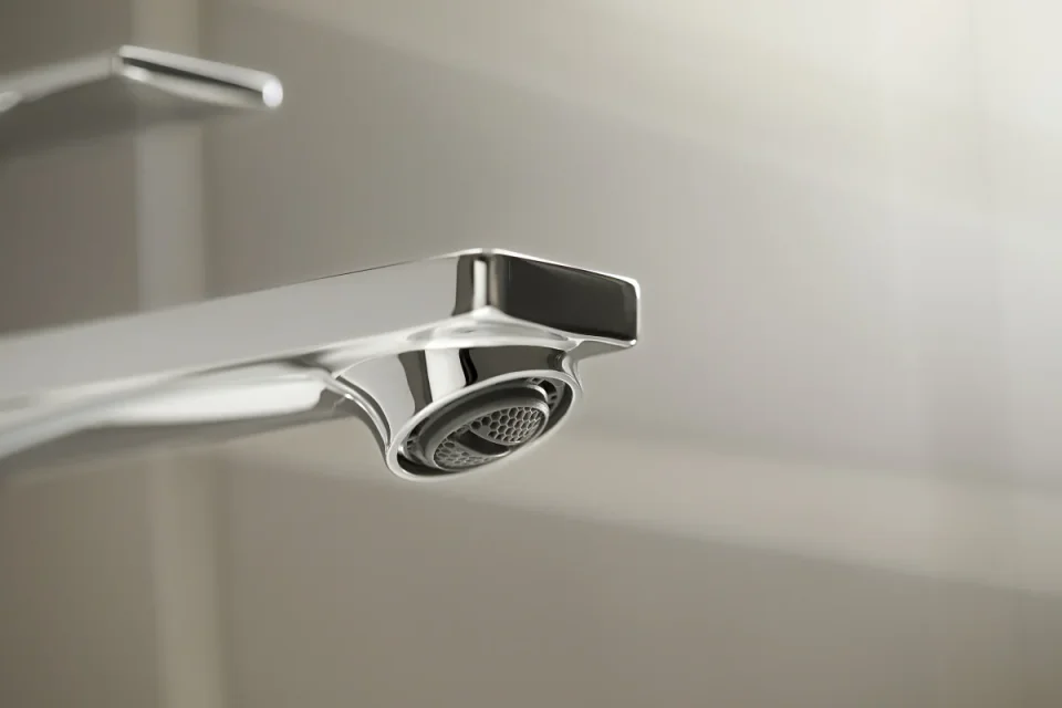 Hansgrohe Rebris E Bas.m.110 Cools.w/o W.chr Chrome detail view - Image 3