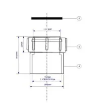 Hansgrohe Mcalpine T25 Fitting For Bath Wastes detail view - Image 5