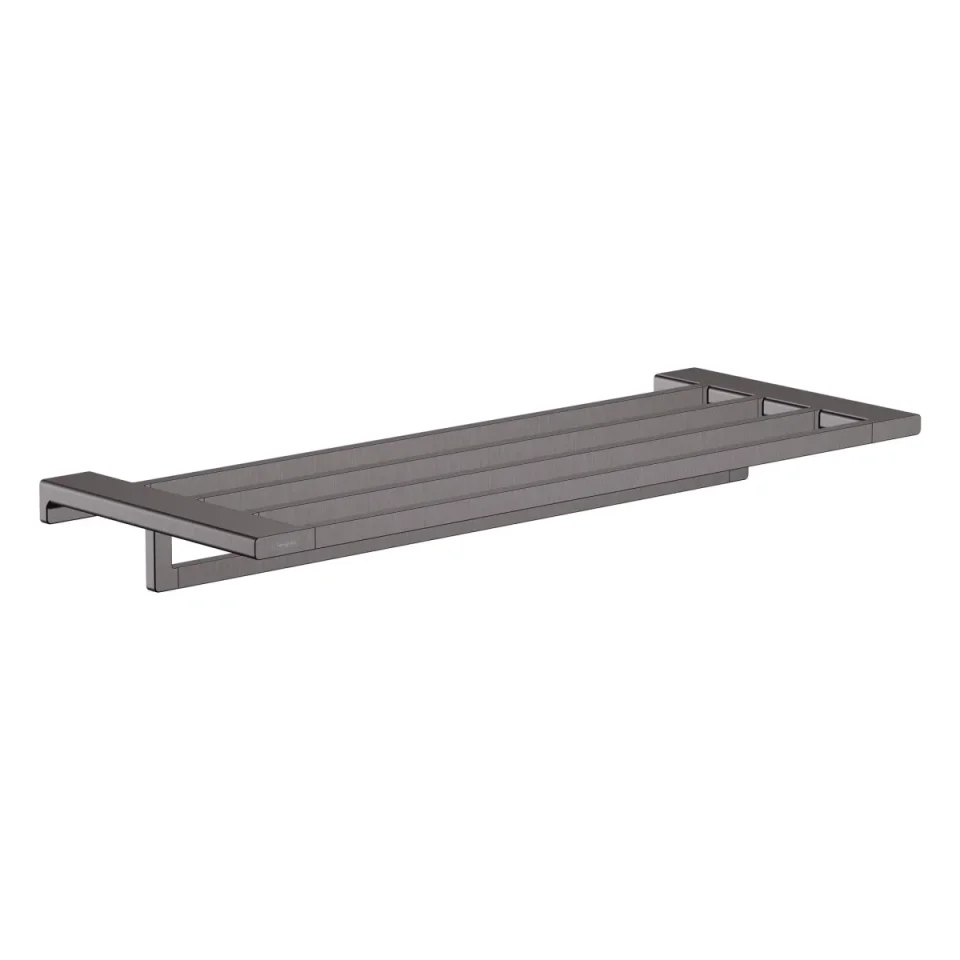 Hansgrohe Addstoris Towel Rack W/towel Hold.bbc Brushed Black Chrome detail view - Image 2