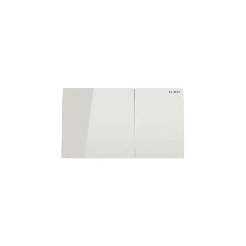 Geberit Sigma70 Square Flush Plate For Dual Flush - Glass - White detail view - Image 2