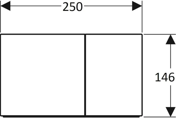 Geberit Sigma70 Square Flush Plate For Dual Flush - Glass - White detail view - Image 3