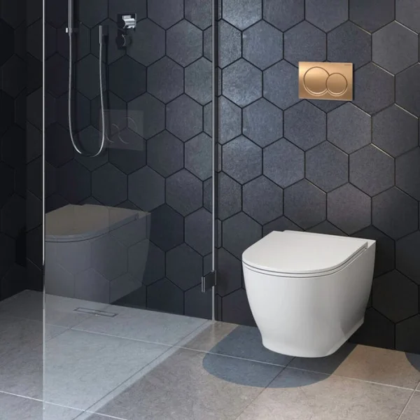 Geberit Alpha01 Round Dual Flush Plate Red Gold