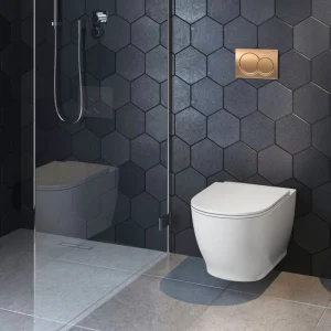 Geberit Alpha01 Round Dual Flush Plate Red Gold