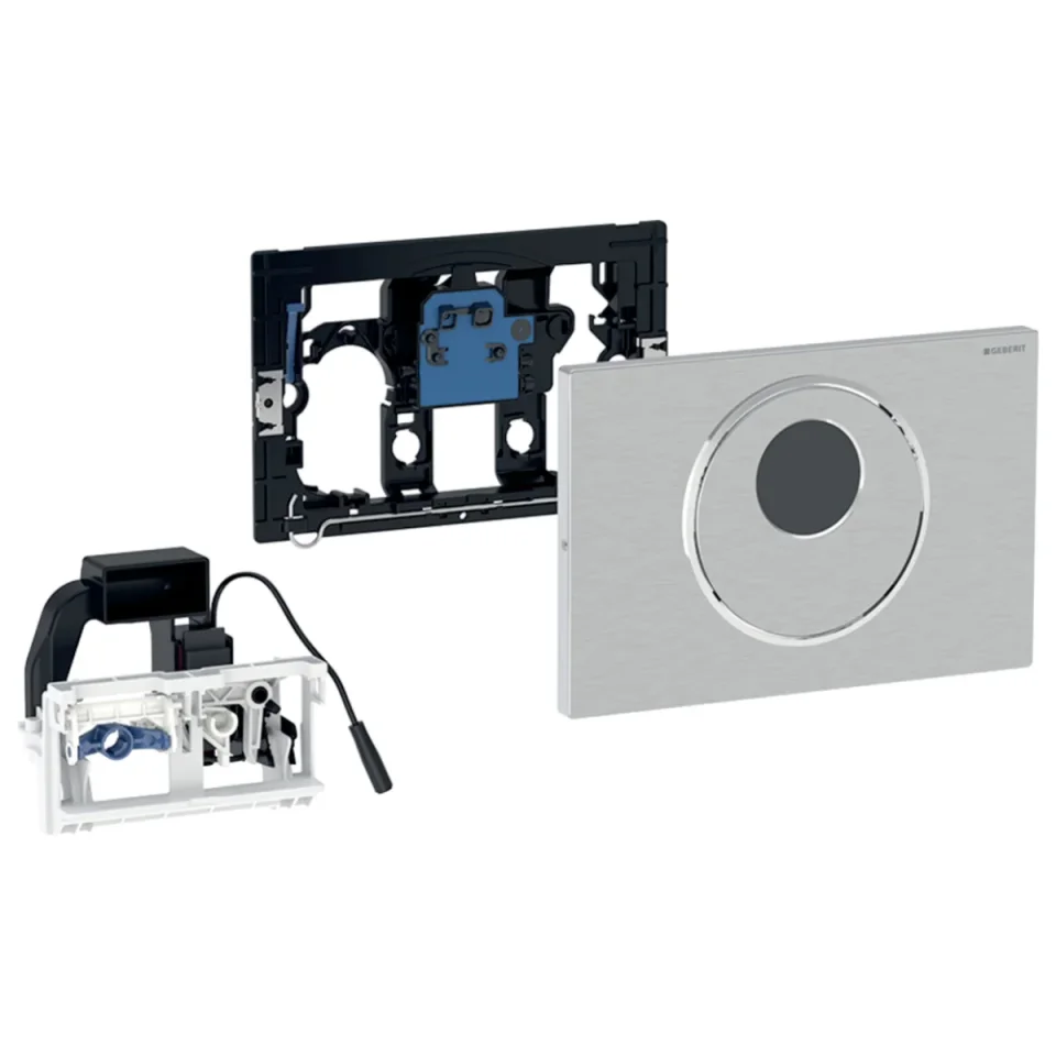 Geberit 115.856.sn.1 Sigma 10 Flush Plate Brush Ss detail view - Image 2
