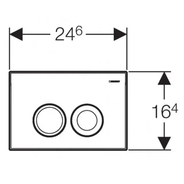 Geberit 115.125.11.5 Delta25 Dual F/p White detail view - Image 2