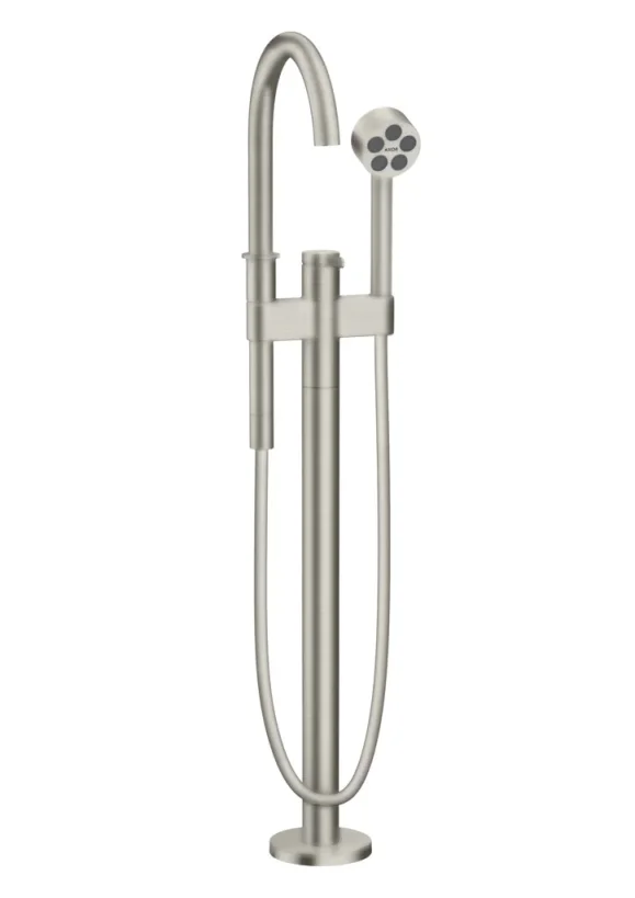 Axor One Single Lever Bath Mixer Floor-standing Stainless Steel Optic detail view - Image 1