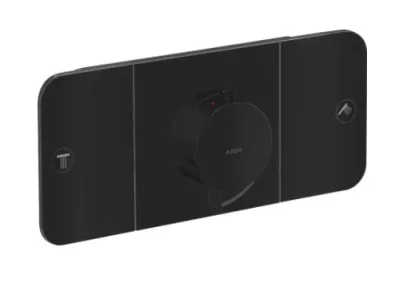 Axor One Thermostatic Module For Concealed Installation For 2 Outlets Matt Black detail view - Image 2