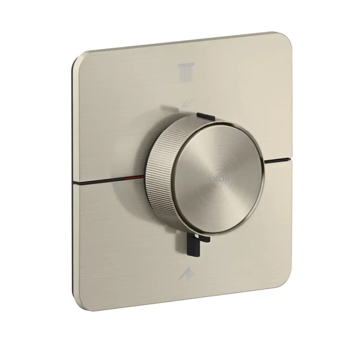 Axor Showerselect Id Thermostat For Concealed Installation Softsquare For 2 Functions Brushed Nickel detail view - Image 1