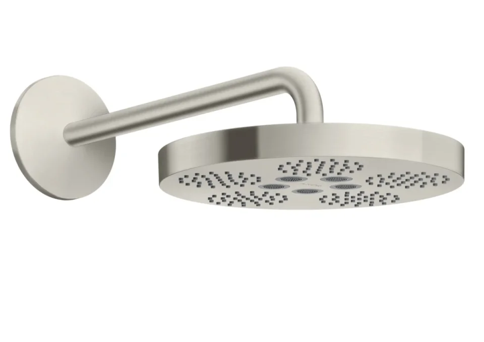 Axor One Overhead Shower 280 1jet With Shower Arm Stainless Steel Optic detail view - Image 1