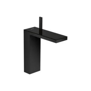 Axor Myedition Single Lever Basin Mixer 230 With Push-open Waste Matt Black/black Glass