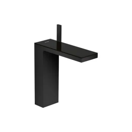 Axor Myedition Single Lever Basin Mixer 230 With Push-open Waste Matt Black/black Glass