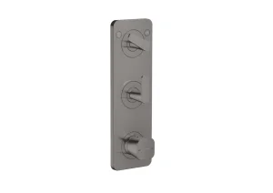 Axor Citterio C Thermostatic Module 380/120 For Concealed Installation With Plate For 2 Functions Polished Black Chrome