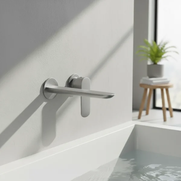 Ava Purity 2 Hole Wall Mounted Bath Mixer 3.0 - Brushed Stainless Steel