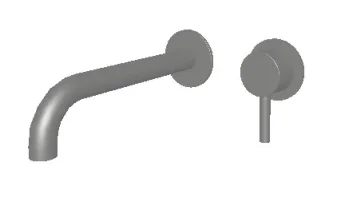 Ava Trend 2 Hole Wall Mounted Bath Mixer 3.0 - Polished Stainless Steel detail view - Image 3
