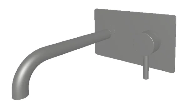 Ava Trend 2 Hole Wall Mounted Bath Mixer W/ Backplate 3.0 - Polished Stainless Steel