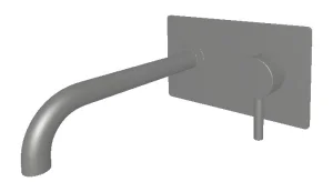 Ava Trend 2 Hole Wall Mounted Bath Mixer W/ Backplate 3.0 - Polished Stainless Steel