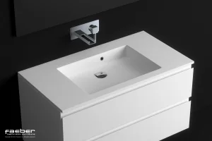 Faeber Silkstone Box 900mm Single Central Matt Basin