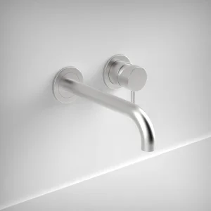Ava Trend 2 Hole Wall Mounted Bath Mixer 3.0 - Brushed Stainless Steel