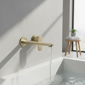 Ava Purity 2 Hole Wall Mounted Bath Mixer 3.0 - Brushed Brass