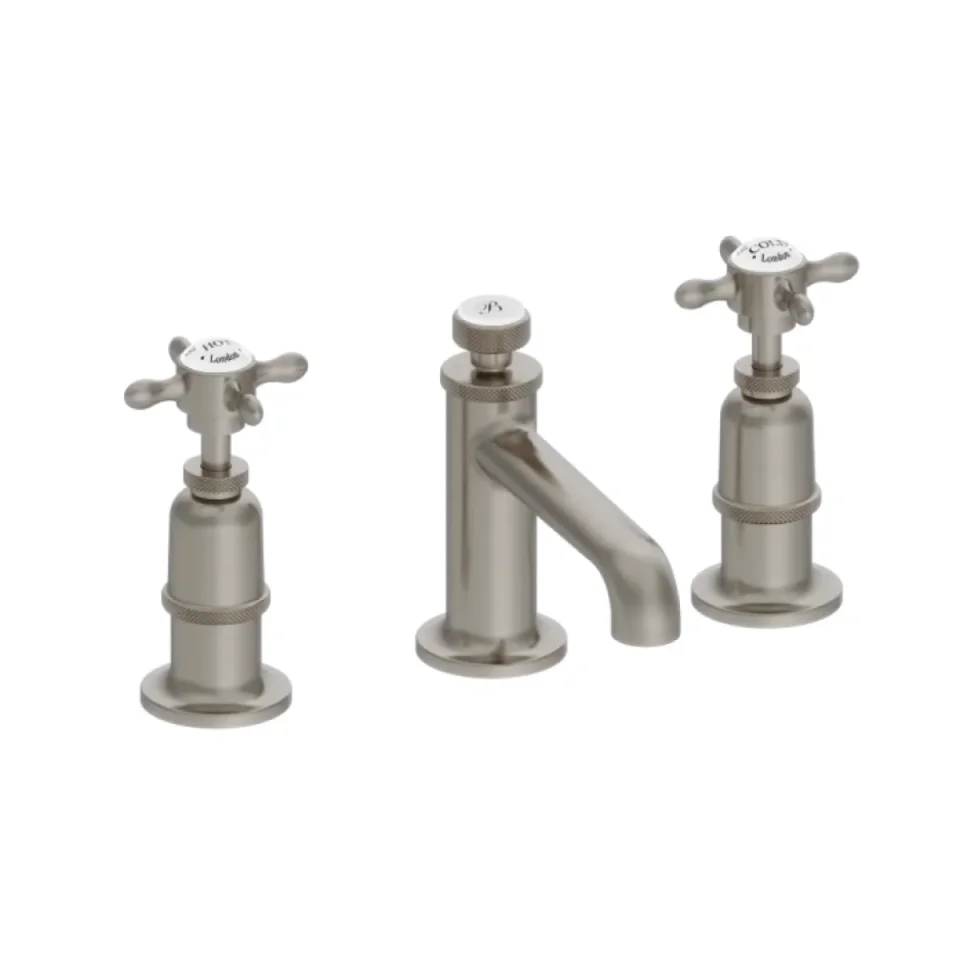 Burlington Guild Basin 3th Mixer Deck Mounted Brushed Nickel detail view - Image 5