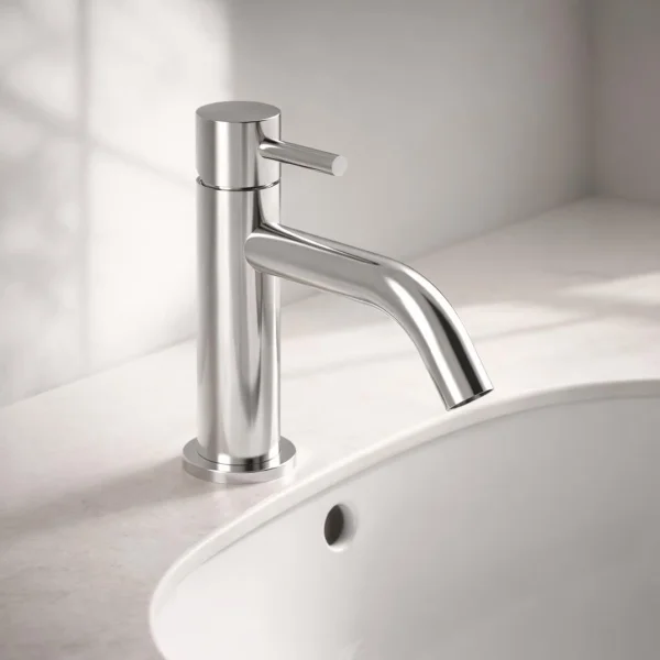 AVA Trend Monobloc Basin Mixer Tap Polished Stainless Steel