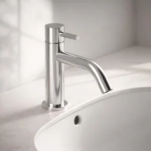 AVA Trend Monobloc Basin Mixer Tap Polished Stainless Steel