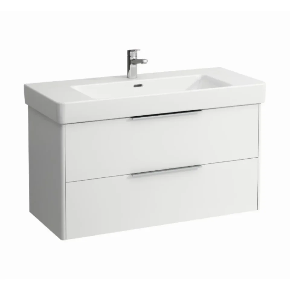 Laufen Base/pro S Vanity Unit 530x1010x440mm For 813966 2 Drawers - White Matt - Image 1