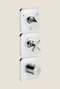 Axor Citterio E Thermostatic Module 380/120 For Concealed Installation For 3 Outlets With Escutcheons Chrome