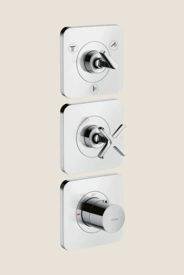 Axor Citterio E Thermostatic Module 380/120 For Concealed Installation For 3 Outlets With Escutcheons Chrome - Image 1