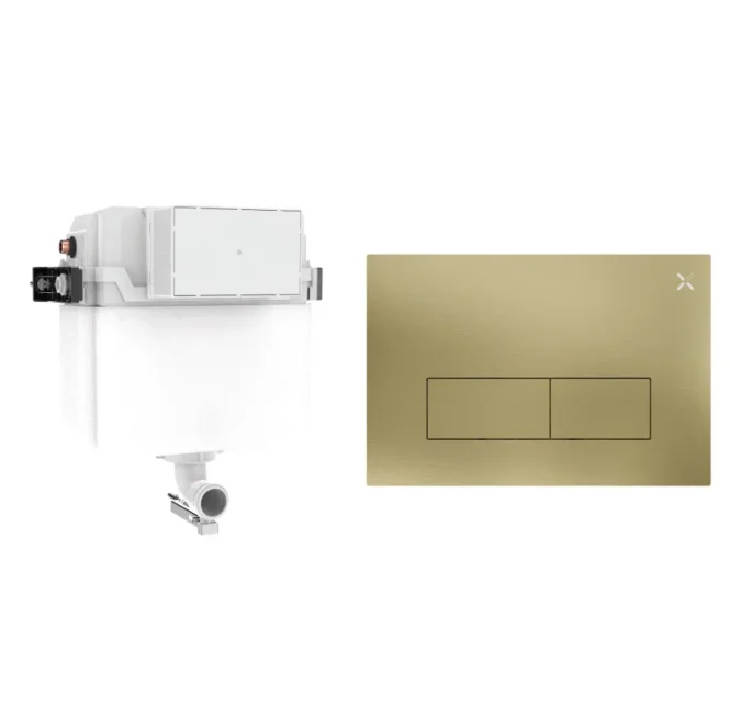 Crosswater Mpro Stainless Steel Cistern Set 1 Brushed Brass product image - Image 1