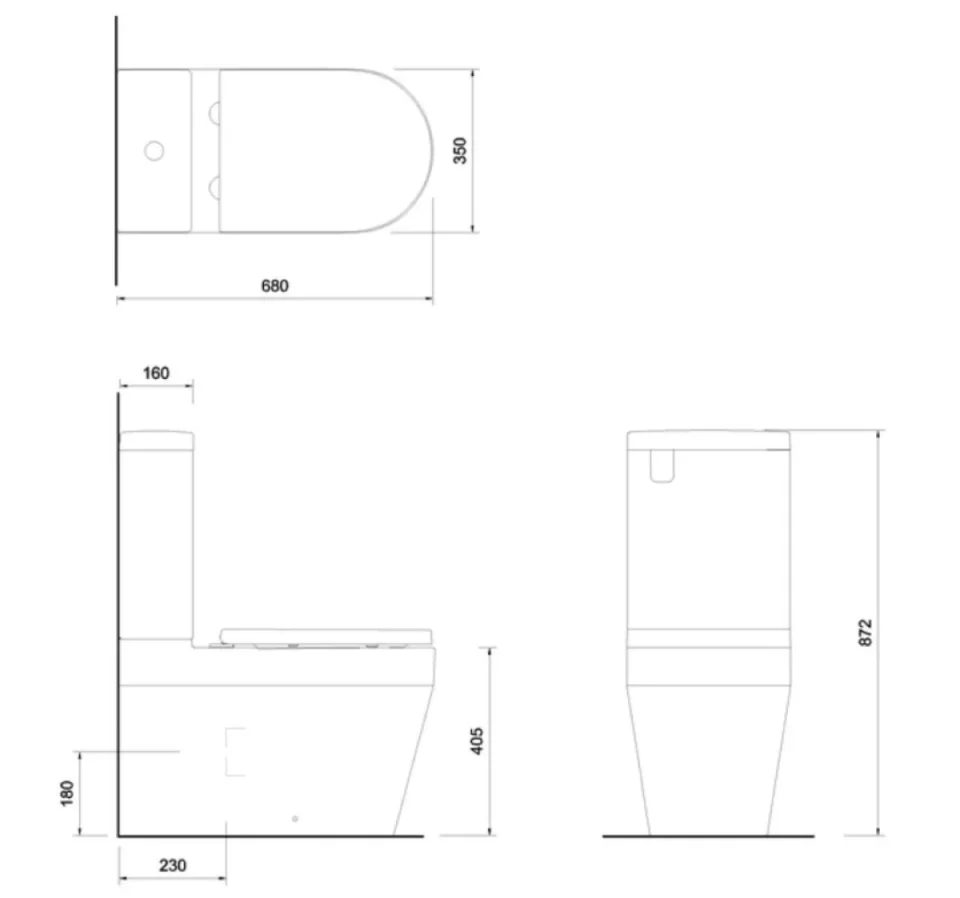 Britton Stadium Close Coupled Wc And Seat Excluding Cistern Tank - Image 2