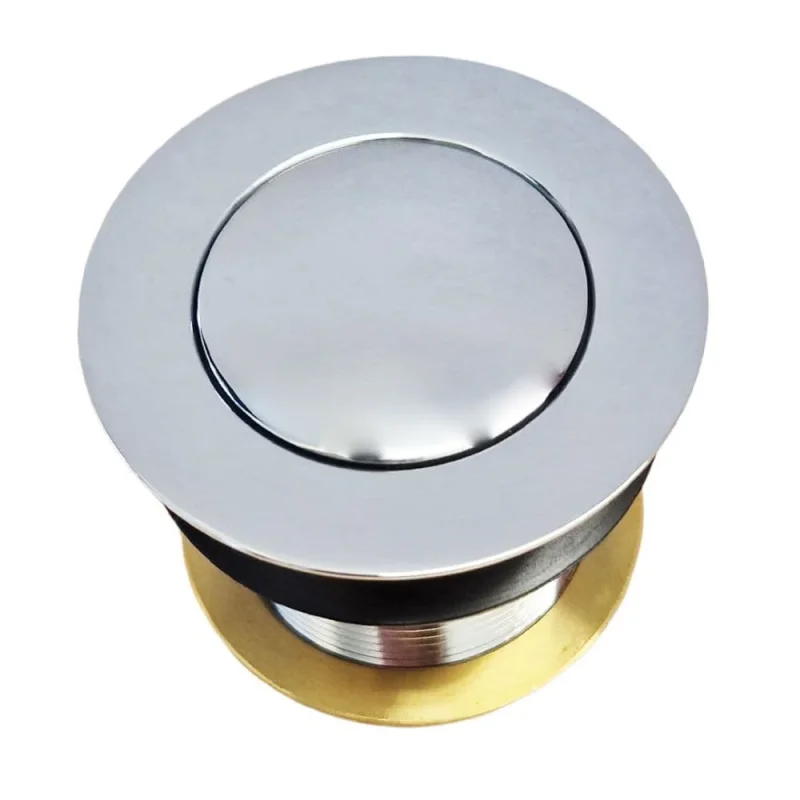 Crosswater Click-Clack Bath Waste un-slotted Chrome detail view - Image 2