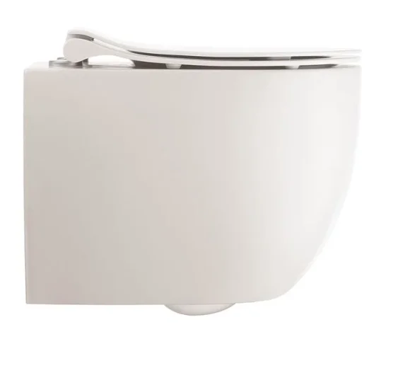 Crosswater Glide II Soft Close Seat 46 Matt White detail view - Image 2