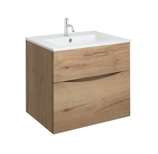 Crosswater Glide Ii 2 Drawer Basin Unit 600 Windsor Oak product image - Image 2