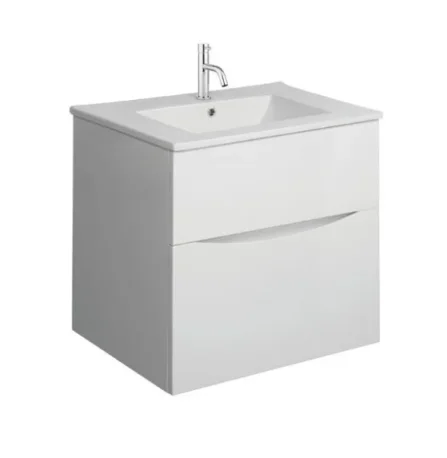 Crosswater Glide Ii 2 Drawer Basin Unit 500 White Gloss product image - Image 2