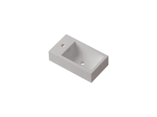 Faeber Mitre Cloakroom Basin 450mm Matt White - 1th - Left