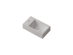 Faeber Mitre Cloakroom Basin 450mm Matt White - 1th - Left