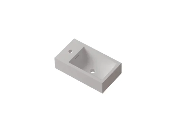 Faeber Mitre Cloakroom Basin 450mm Matt White - 1th - Left product image - Image 1