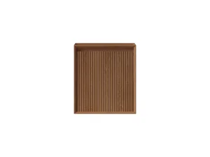Faeber Mitre Cloakroom Fluted Vanity Unit 450mm - Oak - Left
