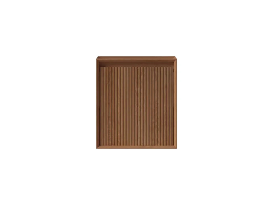 Faeber Mitre Cloakroom Fluted Vanity Unit 450mm - Oak - Left product image - Image 1