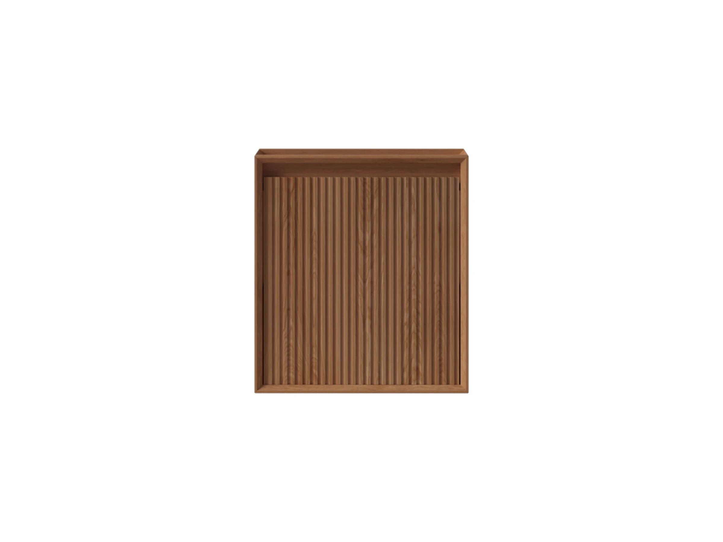 Faeber Mitre Cloakroom Fluted Vanity Unit 450mm - Oak - Right